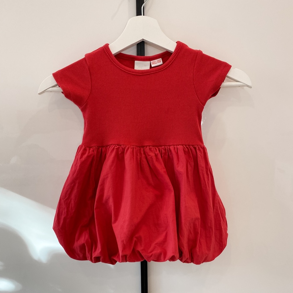 Zara | Vibrant Red Balloon Dress